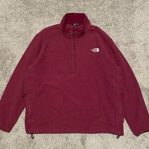 The North Face Maroon Half-Zip Pullover Fleece Jacket